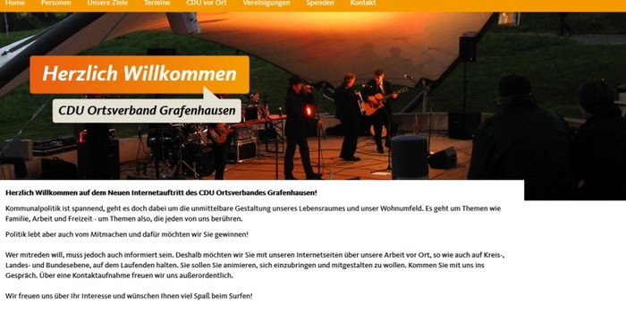 Screenshot CDU Grafenhausen