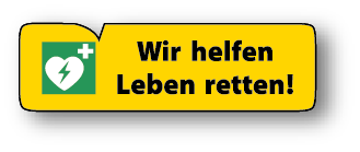 Ein Logo mit der Beschriftung "Wir Retten Leben"